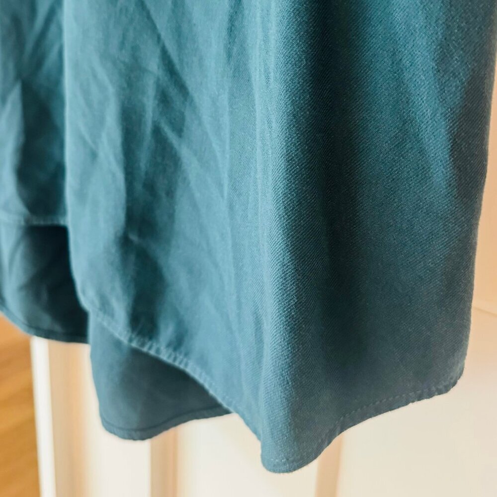 Bella Dahl Soft V-Neck T-Shirt Dress π Teal Green | Size L | Relaxed Fit - Picture 7 of 7